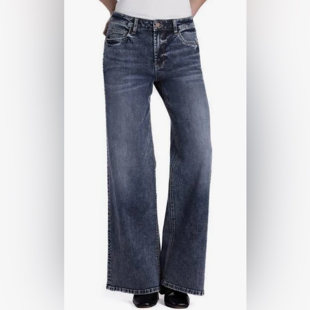 HINT OF BLU high-rise wide-leg jeans